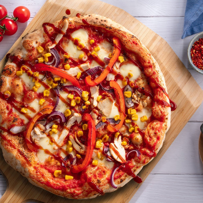 Kjúklingapizza með BBQ sósu