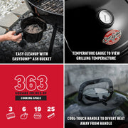 Char-Griller® 22-inch Kettle Charcoal Grill and Smoker 57 cm - Grillkofinn - Pizzaofnar & Grill