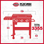 Char-Griller® 3-Burner Flat Iron™ Gas Griddle - Grillkofinn - Pizzaofnar & Grill