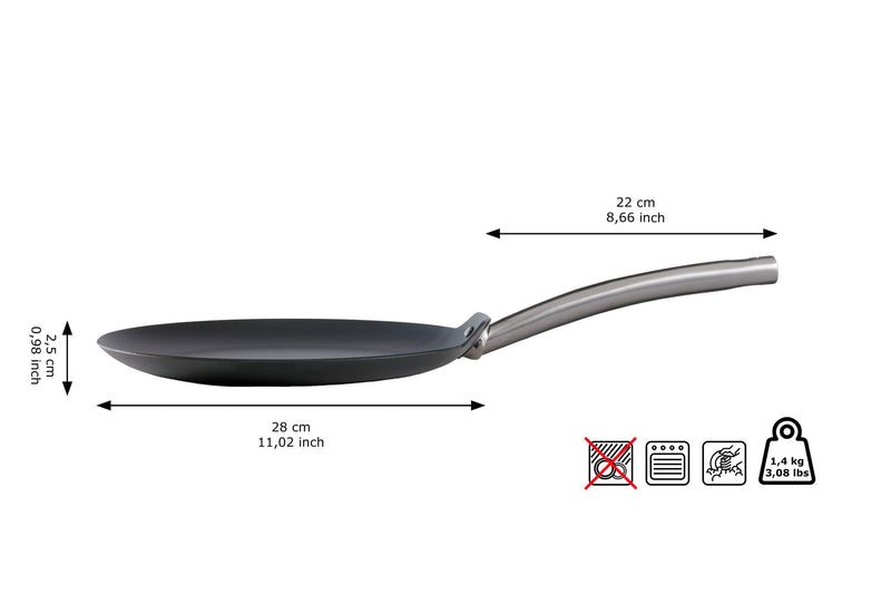 Skottsberg Carbon Steel Pönnukökupanna (CRÉPES) - Grillkofinn - Pizzaofnar & Grill