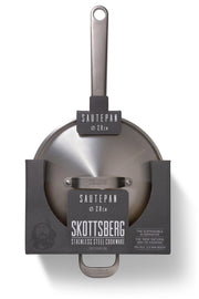 Skottsberg Sauté pan with lid Stainless Steel 28 cm - Grillkofinn - Pizzaofnar & Grill