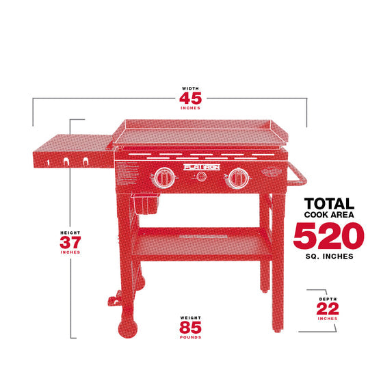 Char-Griller® 2-Burner Flat Iron® Gas Griddle with Lid