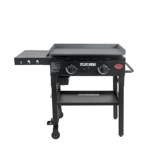 Char-Griller® 2-brennara Flat Iron® gasgrill með loki