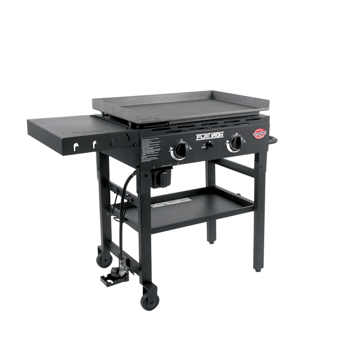 Char-Griller® 2-brennara Flat Iron® gasgrill með loki