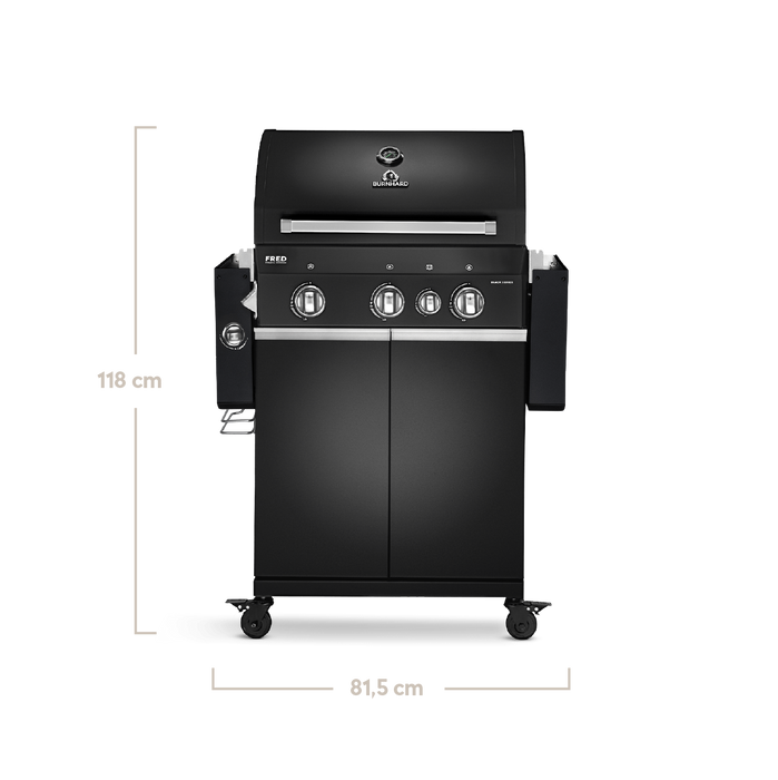 FRED | 3-burner gas barbecue Deluxe Series 3 Black