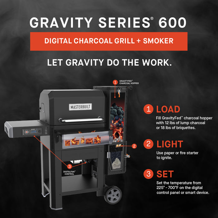 Gravity Series® 600 Digital Charcoal BBQ & Smoker - Pizzaofnar.is