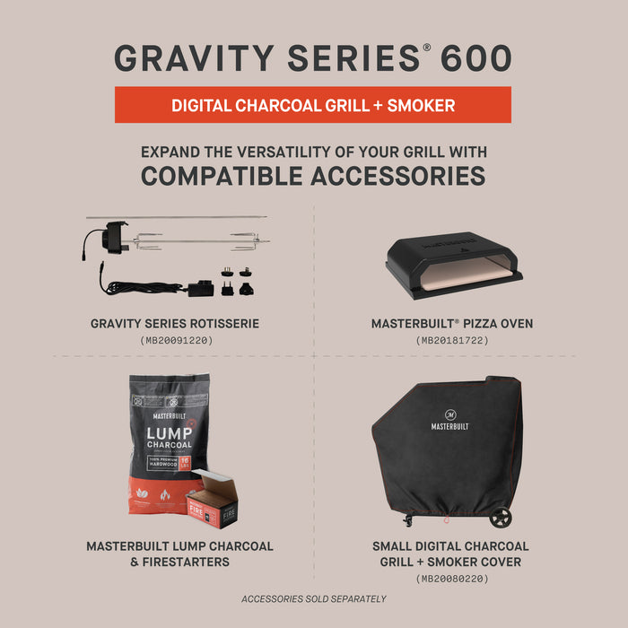 Gravity Series® 600 Digital Charcoal BBQ & Smoker - Pizzaofnar.is