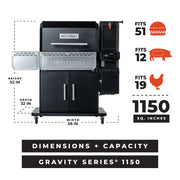 Gravity Series® 1150 Digital Charcoal Grill and Smoker - Grillkofinn - Pizzaofnar & Grill