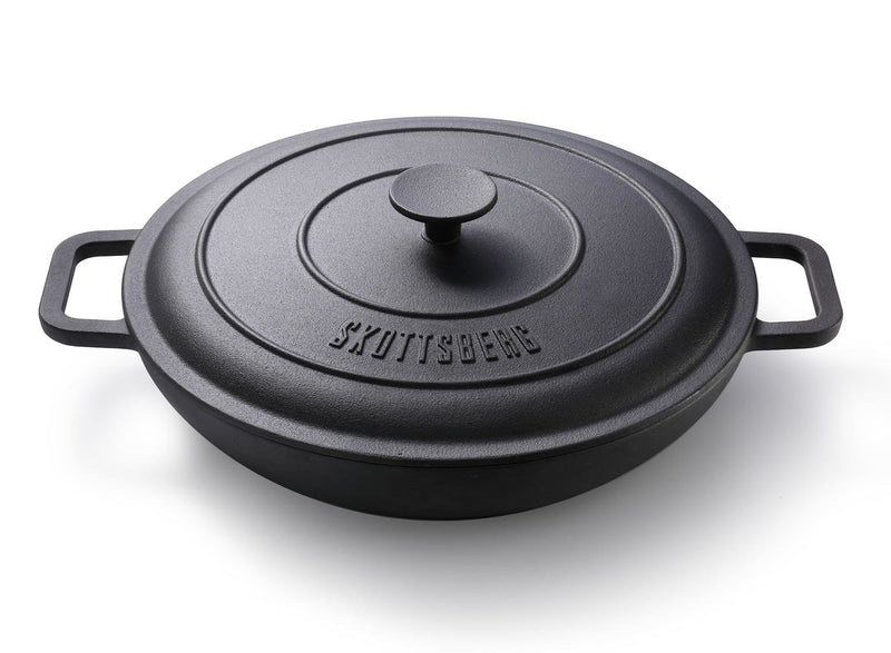 Skottsberg Steypujárnspanna með loki 31,5 cm - Grillkofinn - Pizzaofnar & Grill