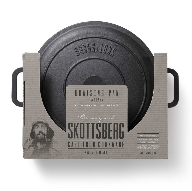 Skottsberg Steypujárnspanna með loki 31,5 cm - Grillkofinn - Pizzaofnar & Grill