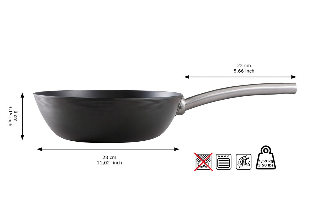 Skottsberg Carbon Steel Wok 24 cm